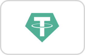 Green Tether icon centered in a white background