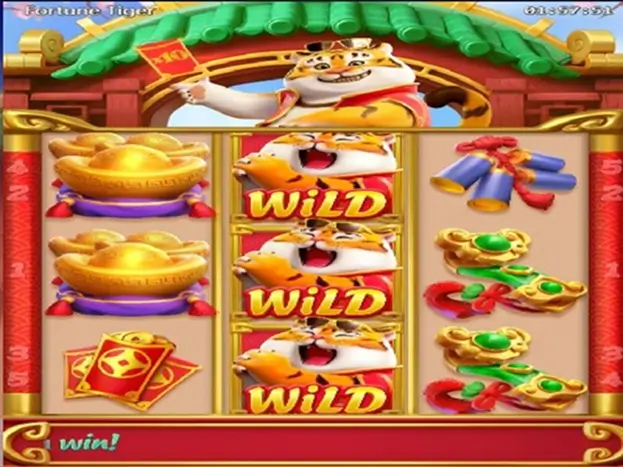 Stacked Wilds in the Fortune Tiger slot
